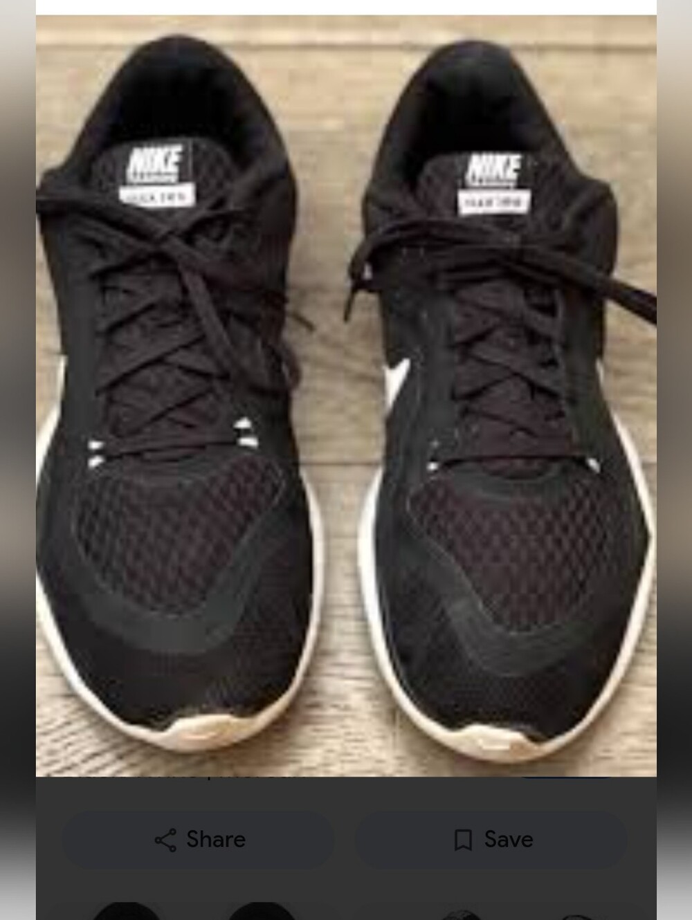 Nike Flex TR 6 Black and White Low-Top Running Sneakers Sizr 8.5